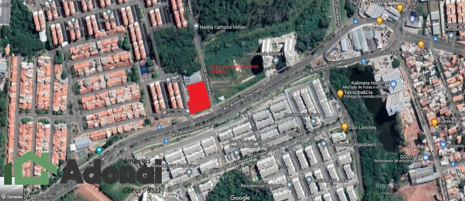 Foto 1 de Terreno / Lote à venda, 3000m2 em Recanto Quarto Centenário, Jundiai - SP