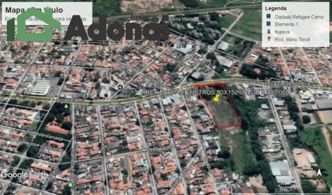 Foto 1 de Terreno / Lote à venda, 16777215m2 em Vila M Genoveva, Jundiai - SP
