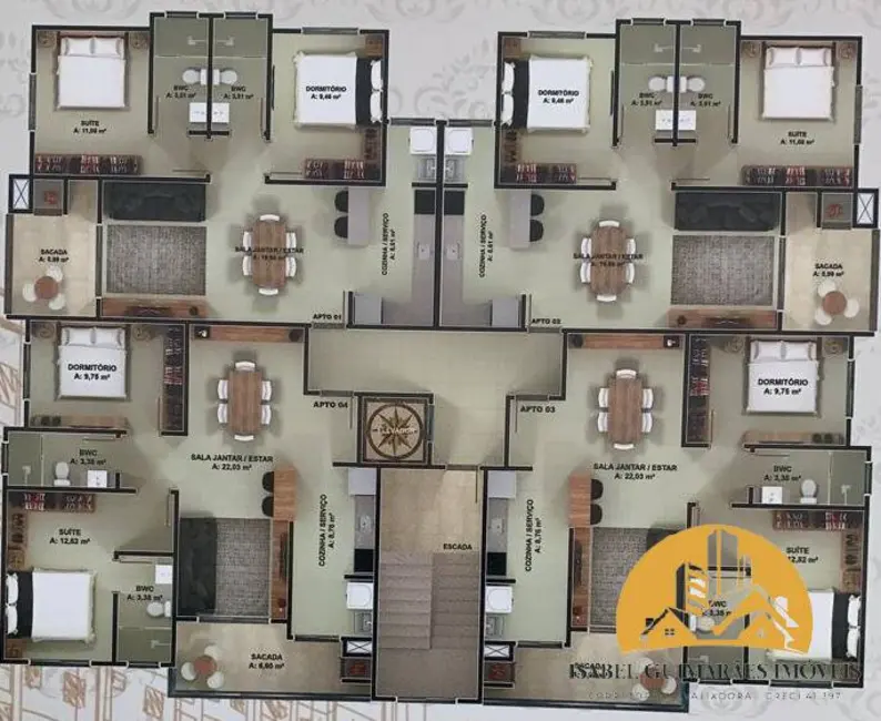 Foto 9 de Apartamento com 2 quartos à venda, 74m2 em Gravatá, Navegantes - SC