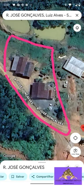 Foto 2 de Chácara com 3 quartos à venda, 2052m2 em Luiz Alves - SC