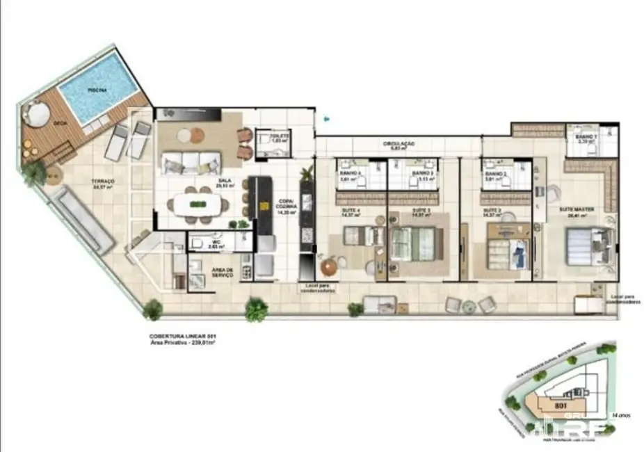 Cobertura com 4 quartos para alugar, 240m2 em Charitas, Niteroi - RJ - imagem 6 Foto 6 de Cobertura com 4 quartos para alugar, 240m2 em Charitas, Niteroi - RJ