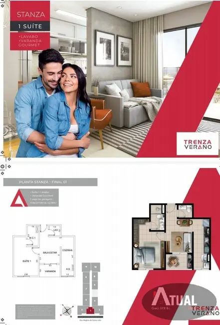 Foto 5 de Apartamento com 2 quartos à venda, 44m2 em Atibaia Jardim, Atibaia - SP