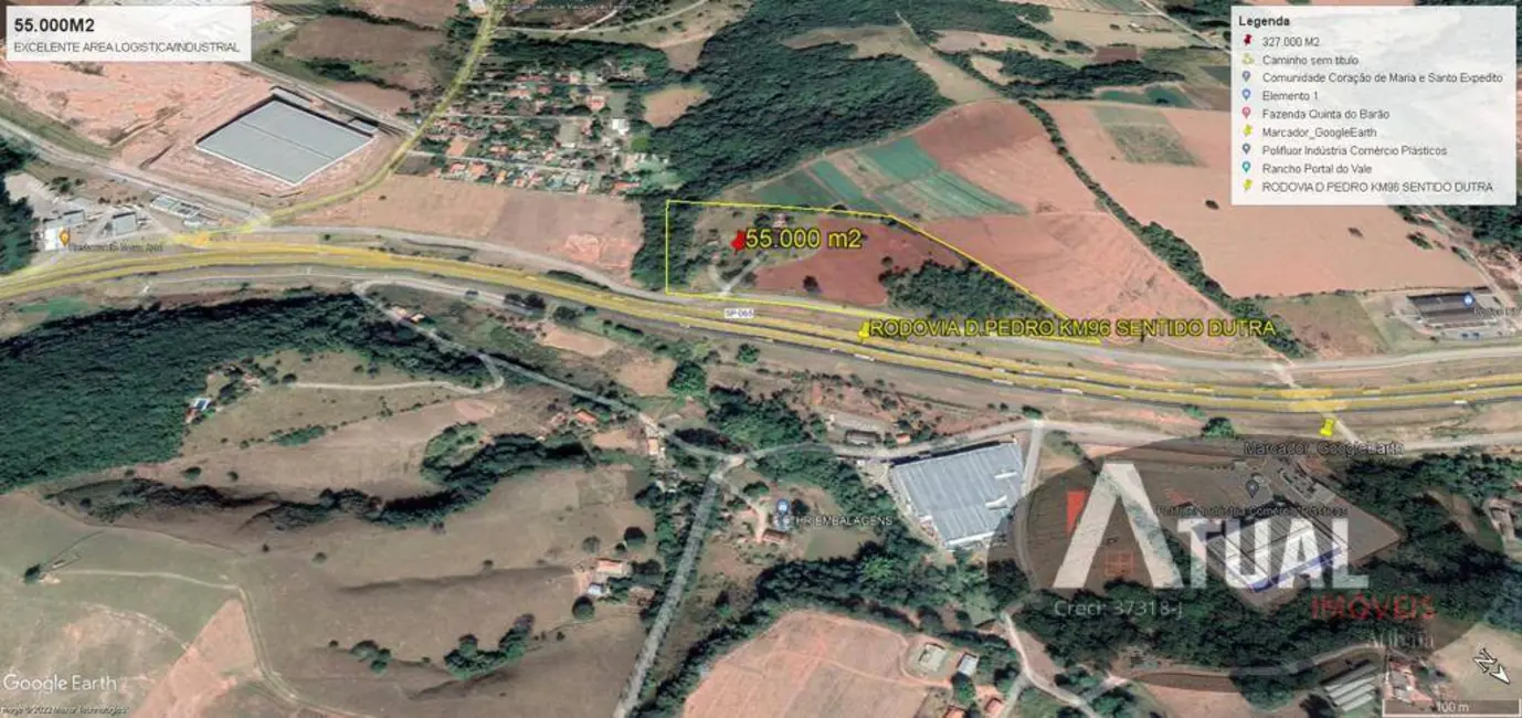 Foto 2 de Terreno / Lote à venda, 55000m2 em Real Parque Dom Pedro I, Itatiba - SP