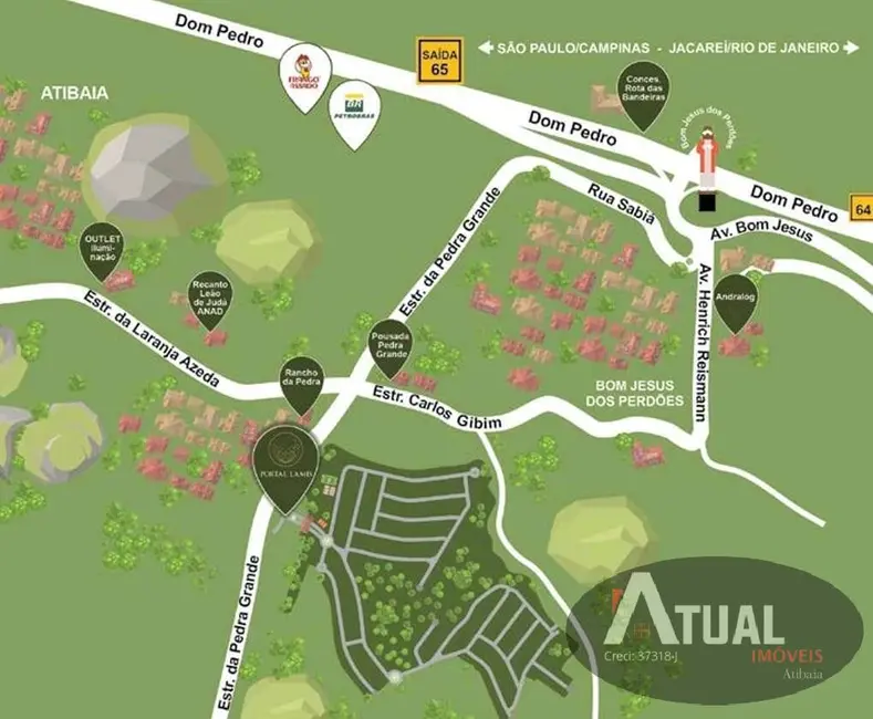 Foto 5 de Lote de Condomínio à venda, 742m2 em Laranja Azeda, Atibaia - SP