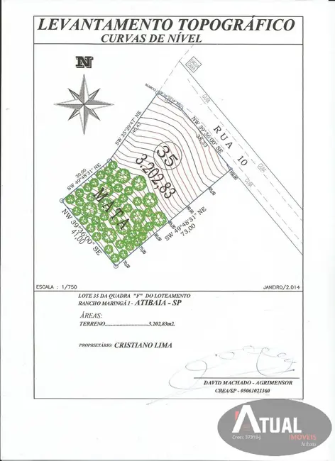 Foto 4 de Terreno / Lote à venda, 3202m2 em Loteamento Rancho Maringá I, Atibaia - SP