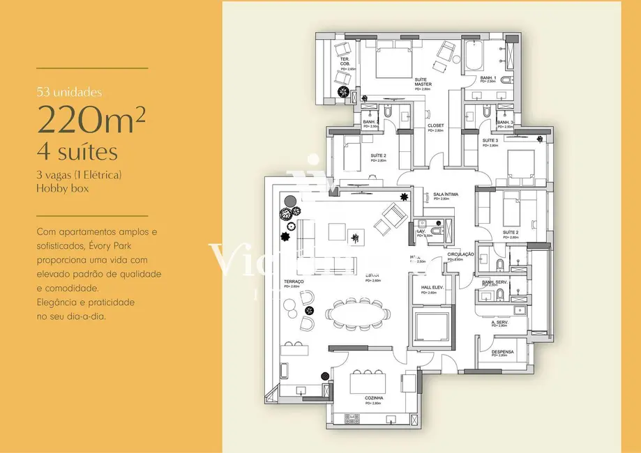 Foto 3 de Apartamento com 5 quartos à venda, 300m2 em Sao Jose Dos Campos - SP