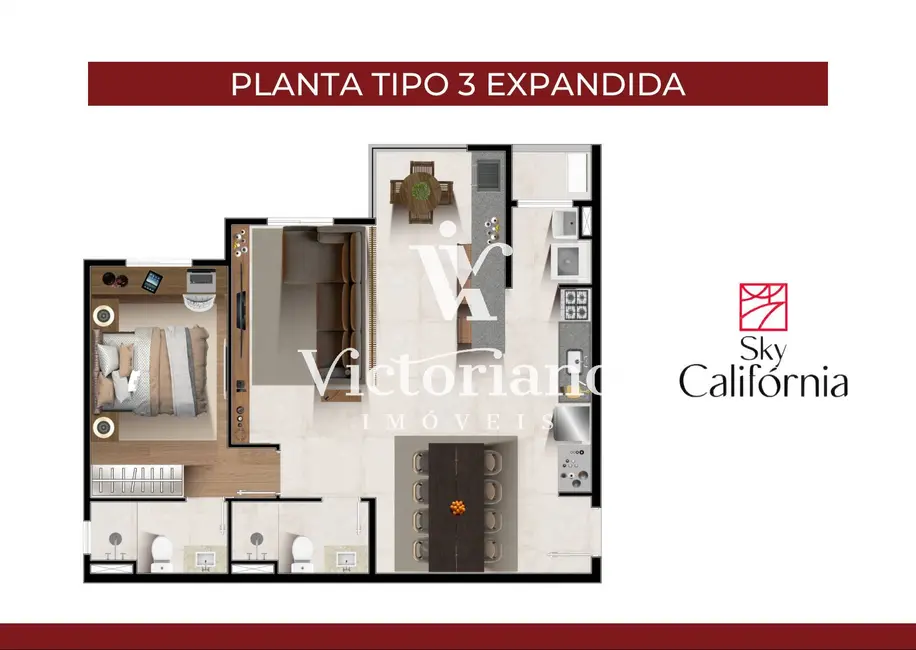 Foto 9 de Apartamento com 2 quartos à venda, 63m2 em Jardim Califórnia, Jacarei - SP