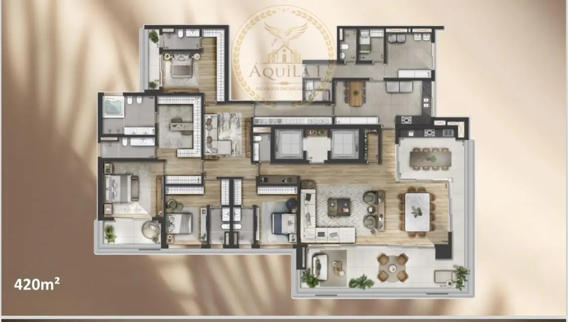 Foto 3 de Apartamento com 4 quartos à venda, 420m2 em Barueri - SP