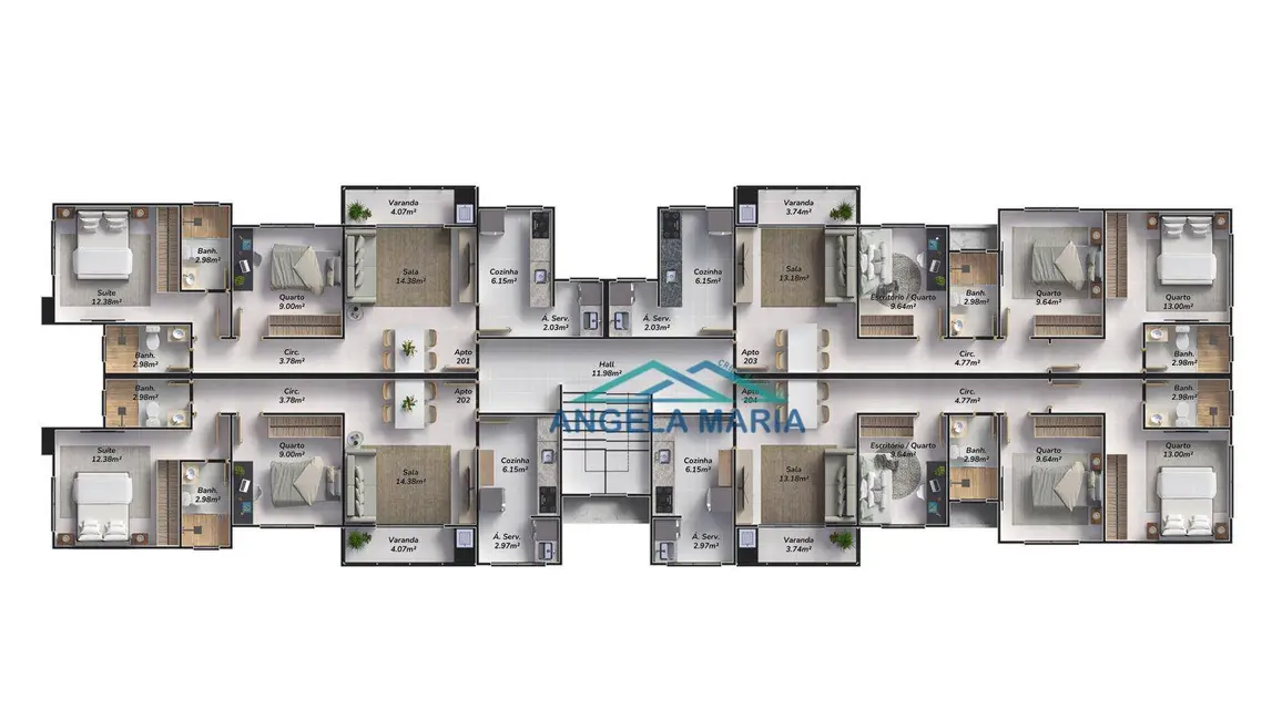 Foto 4 de Apartamento com 3 quartos à venda, 100m2 em Costazul, Rio Das Ostras - RJ