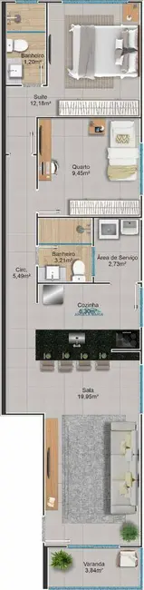 Foto 2 de Apartamento com 2 quartos à venda em Parque Zabulão, Rio Das Ostras - RJ