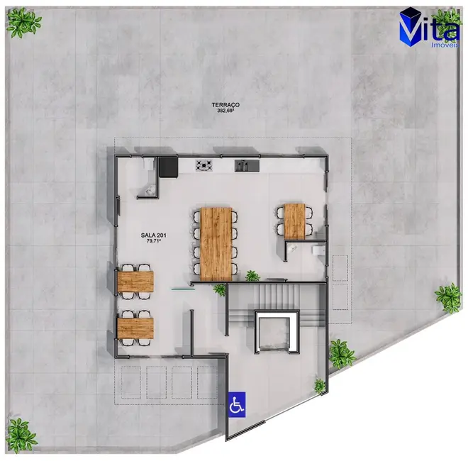 Foto 7 de Sala Comercial à venda, 56m2 em Florianopolis - SC