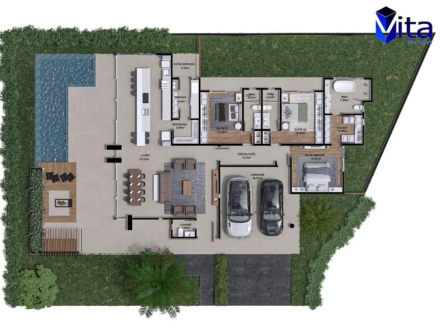 Foto 8 de Casa de Condomínio com 3 quartos à venda, 338m2 em Cachoeira do Bom Jesus, Florianopolis - SC