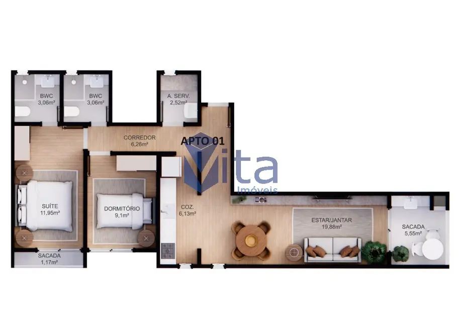 Foto 7 de Apartamento com 2 quartos à venda, 73m2 em Cachoeira do Bom Jesus, Florianopolis - SC