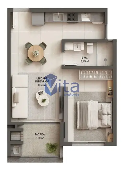 Foto 2 de Apartamento com 1 quarto à venda, 49m2 em Cachoeira do Bom Jesus, Florianopolis - SC