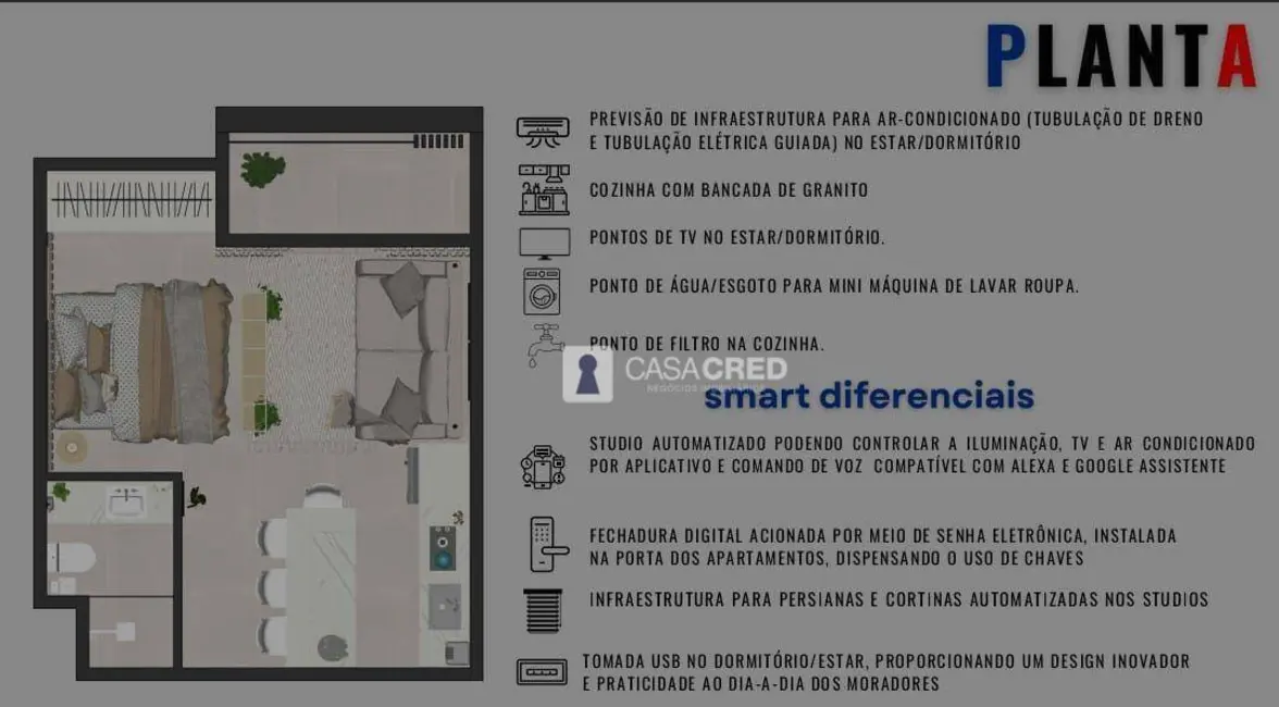 Foto 6 de Kitnet com 1 quarto à venda, 31m2 em Jardim Europa, Varginha - MG