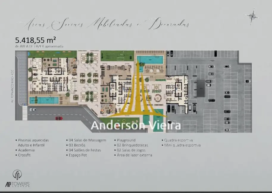 Foto 3 de Apartamento com 3 quartos à venda, 77m2 em Líder, Chapeco - SC