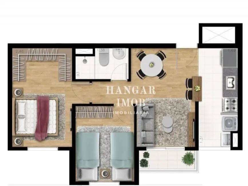 Foto 8 de Apartamento com 2 quartos à venda, 46m2 em Vila Curuçá, São Paulo - SP