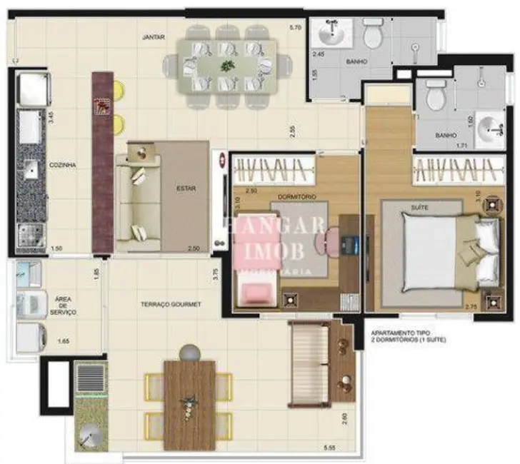 Foto 2 de Apartamento com 2 quartos à venda, 98m2 em Tatuapé, São Paulo - SP