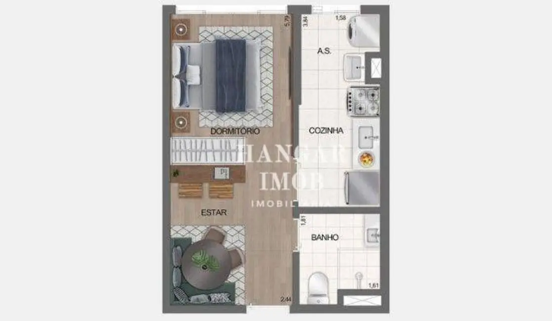 Foto 5 de Apartamento com 1 quarto à venda, 26m2 em Conjunto Residencial José Bonifácio, São Paulo - SP