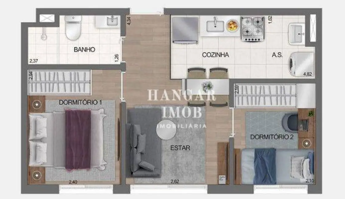Foto 5 de Apartamento com 2 quartos à venda, 36m2 em Conjunto Residencial José Bonifácio, São Paulo - SP