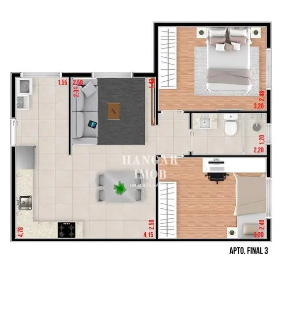 Foto 6 de Apartamento com 2 quartos à venda, 46m2 em Vila Granada, São Paulo - SP