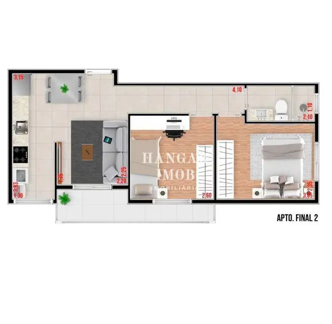 Foto 9 de Apartamento com 2 quartos à venda, 46m2 em Vila Granada, São Paulo - SP