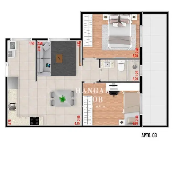 Foto 5 de Apartamento com 2 quartos à venda, 46m2 em Vila Granada, São Paulo - SP