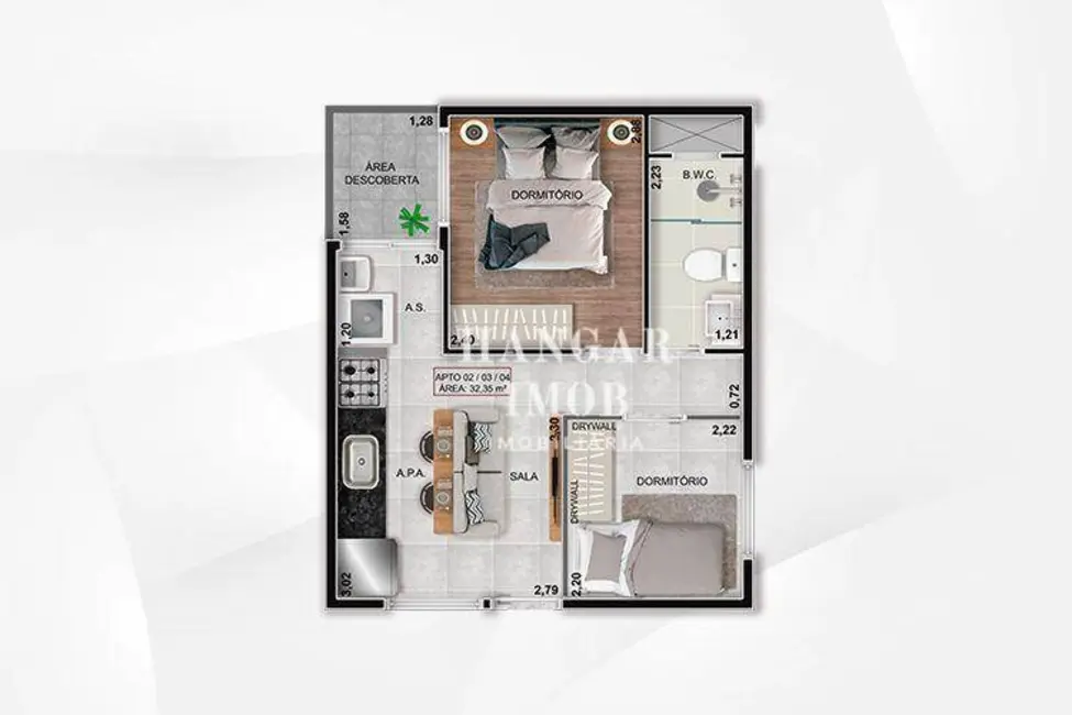 Foto 5 de Apartamento com 2 quartos à venda, 31m2 em Vila Paranaguá, São Paulo - SP