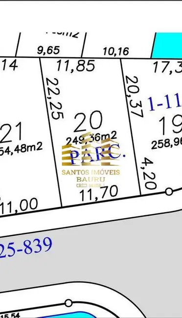 Foto 4 de Terreno / Lote à venda, 249m2 em Jardim Silvestre II, Bauru - SP