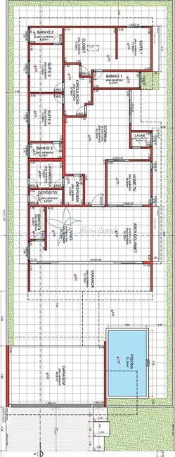 Foto 2 de Casa de Condomínio com 3 quartos à venda, 340m2 em Bauru - SP