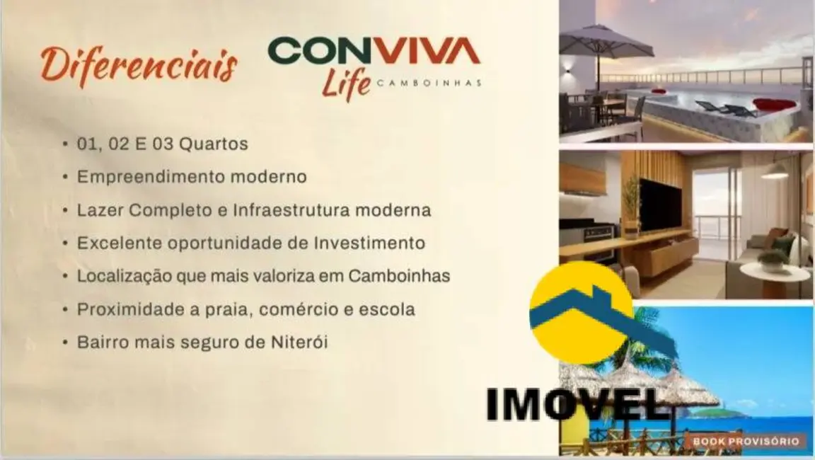 Foto 3 de Apartamento com 3 quartos à venda, 79m2 em Camboinhas, Niteroi - RJ