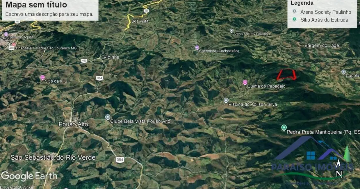 Foto 3 de Chácara à venda, 540000m2 em Centro, Pouso Alto - MG