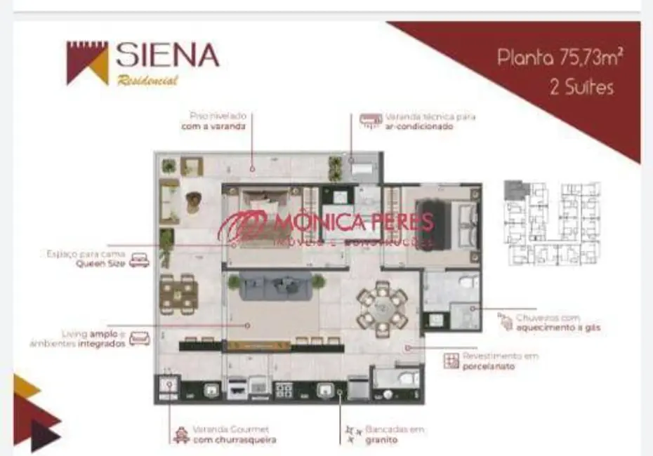 Foto 8 de Apartamento com 2 quartos à venda, 77m2 em Ubatuba - SP