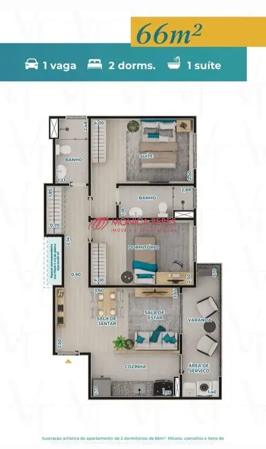 Foto 4 de Apartamento com 2 quartos à venda, 67m2 em Itupeva - SP