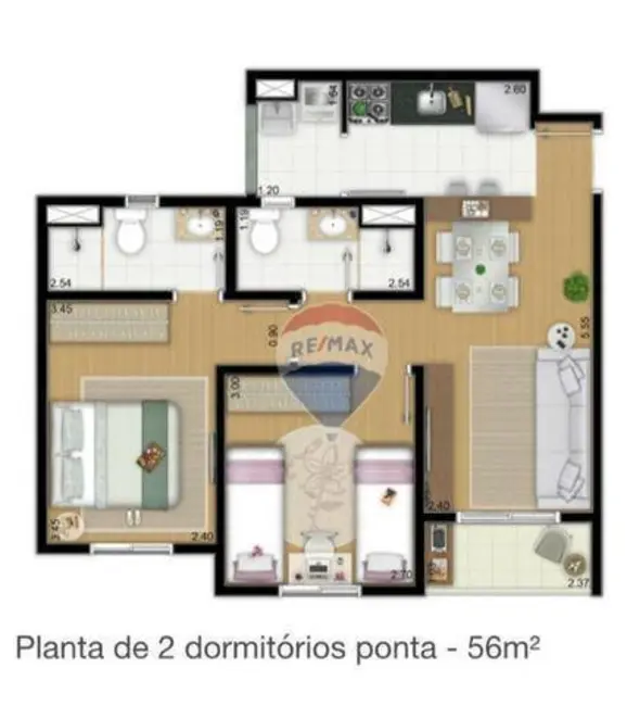 Foto 9 de Apartamento com 2 quartos para alugar, 56m2 em Vila Lacerda, Jundiai - SP