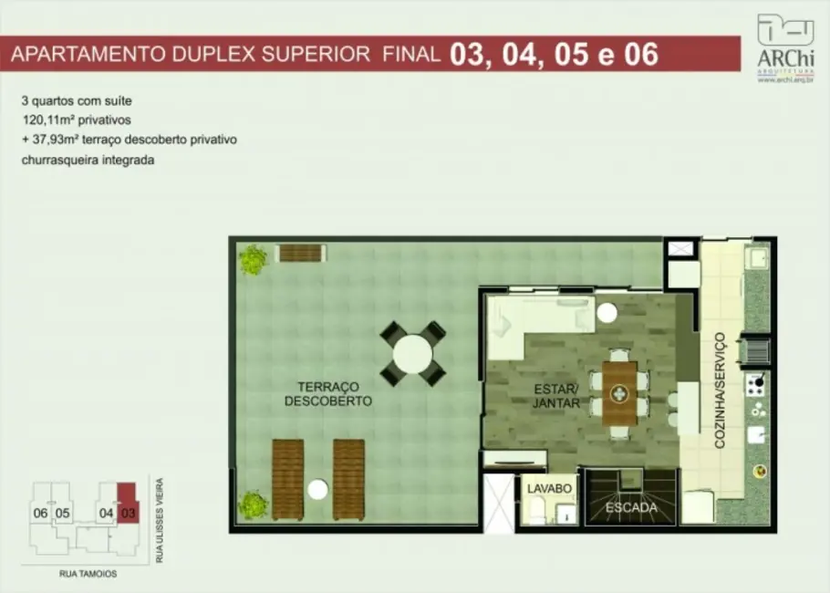 Cobertura com 3 quartos à venda, 161m2 em Vila Izabel, Curitiba - PR - imagem 3 Foto 3 de Cobertura com 3 quartos à venda, 161m2 em Vila Izabel, Curitiba - PR