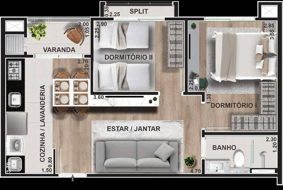 Foto 9 de Apartamento com 2 quartos à venda, 82m2 em Capão Raso, Curitiba - PR