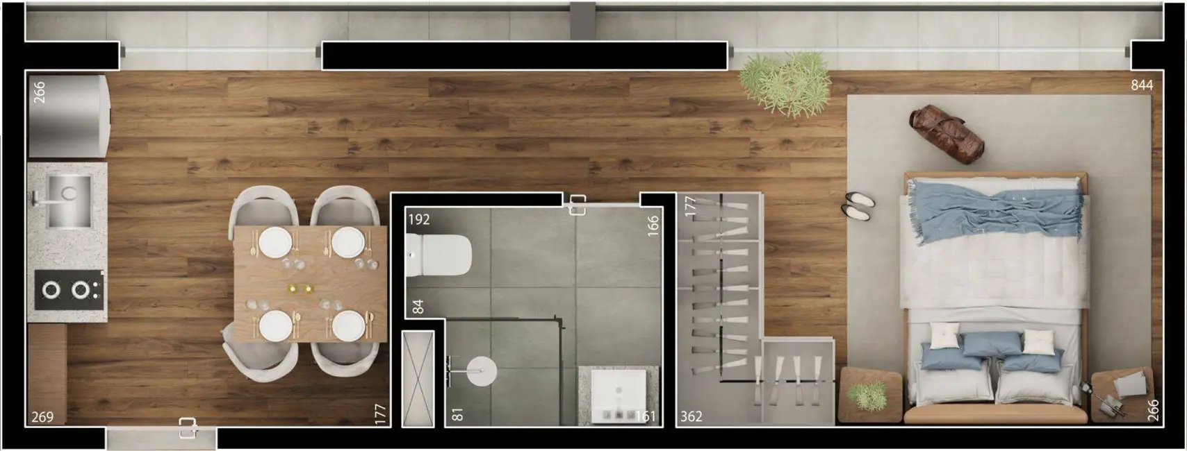 Apartamento com 1 quarto à venda, 21m2 em Cristo Rei, Curitiba - PR - imagem 9 Foto 9 de Apartamento com 1 quarto à venda, 21m2 em Cristo Rei, Curitiba - PR