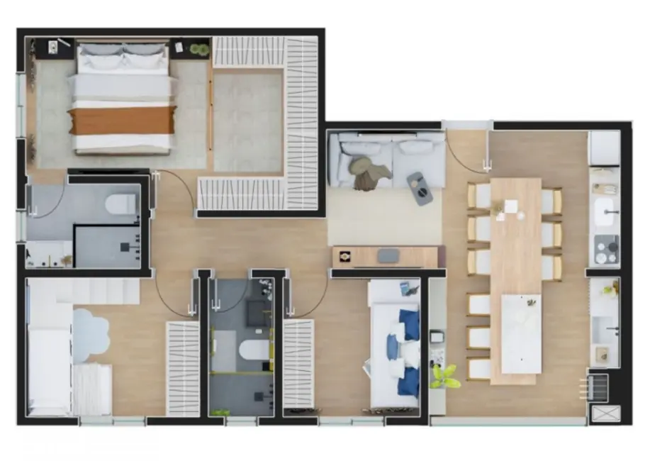 Foto 3 de Apartamento com 2 quartos à venda, 52m2 em Portão, Curitiba - PR