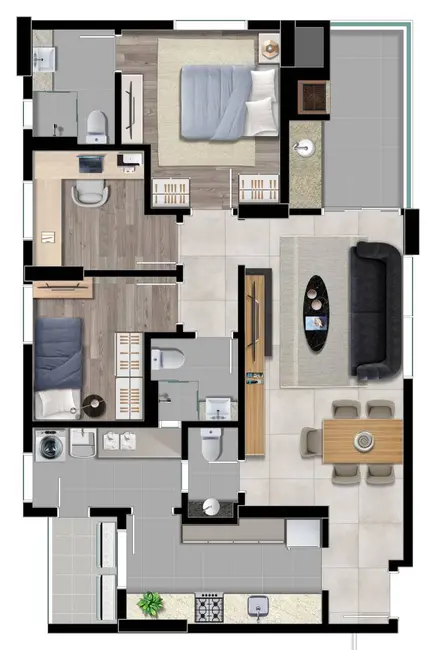 Foto 8 de Apartamento com 3 quartos à venda, 95m2 em Centro, Curitiba - PR