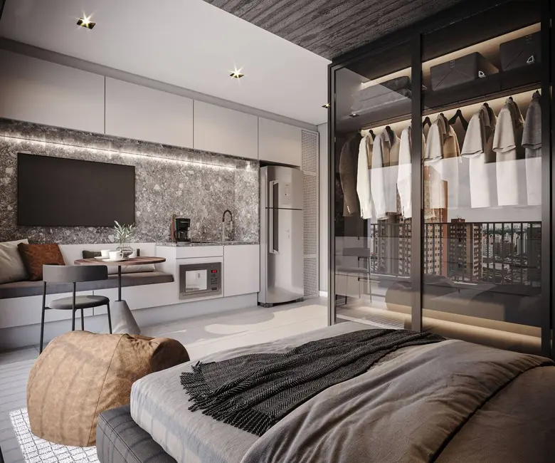 Apartamento com 1 quarto à venda, 29m2 em Vila Izabel, Curitiba - PR - imagem 9 Foto 9 de Apartamento com 1 quarto à venda, 29m2 em Vila Izabel, Curitiba - PR