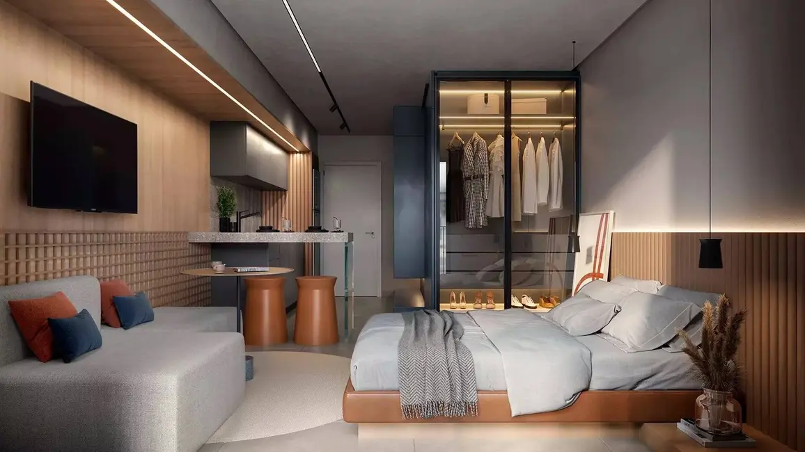Apartamento com 1 quarto à venda, 31m2 em Portão, Curitiba - PR - imagem 6 Foto 6 de Apartamento com 1 quarto à venda, 31m2 em Portão, Curitiba - PR