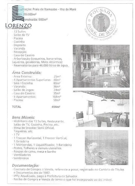 Foto 7 de Casa com 13 quartos à venda, 500m2 em Itamoabo (Ilha de Maré), Salvador - BA