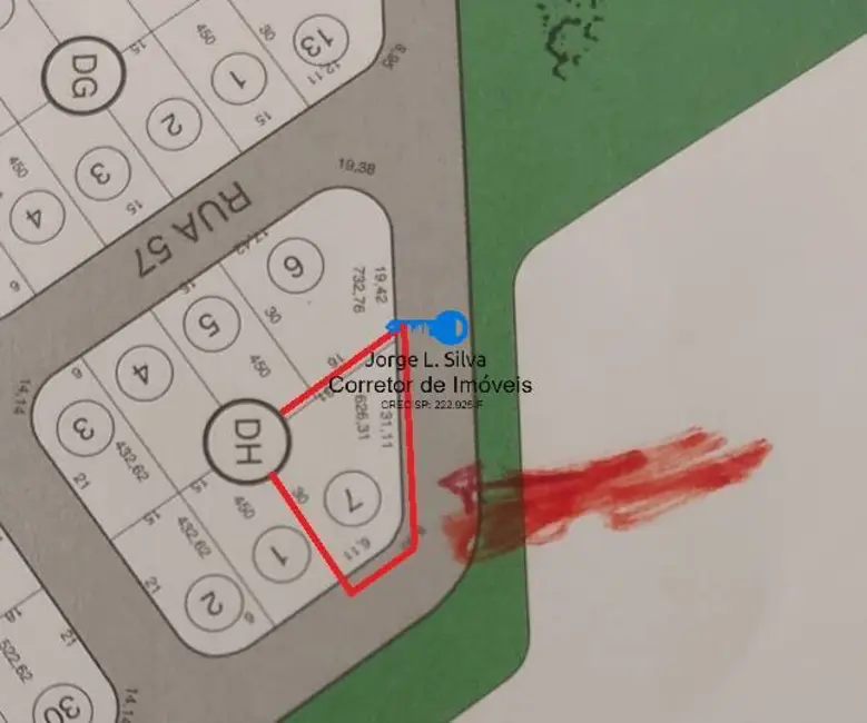 Foto 5 de Lote de Condomínio à venda, 626m2 em Paranapanema - SP