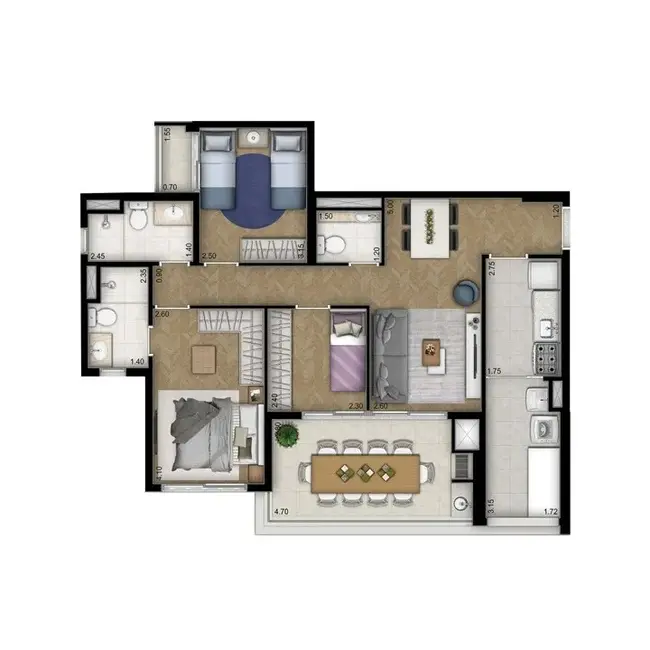 Foto 7 de Apartamento com 3 quartos à venda, 88m2 em Vila Leopoldina, São Paulo - SP