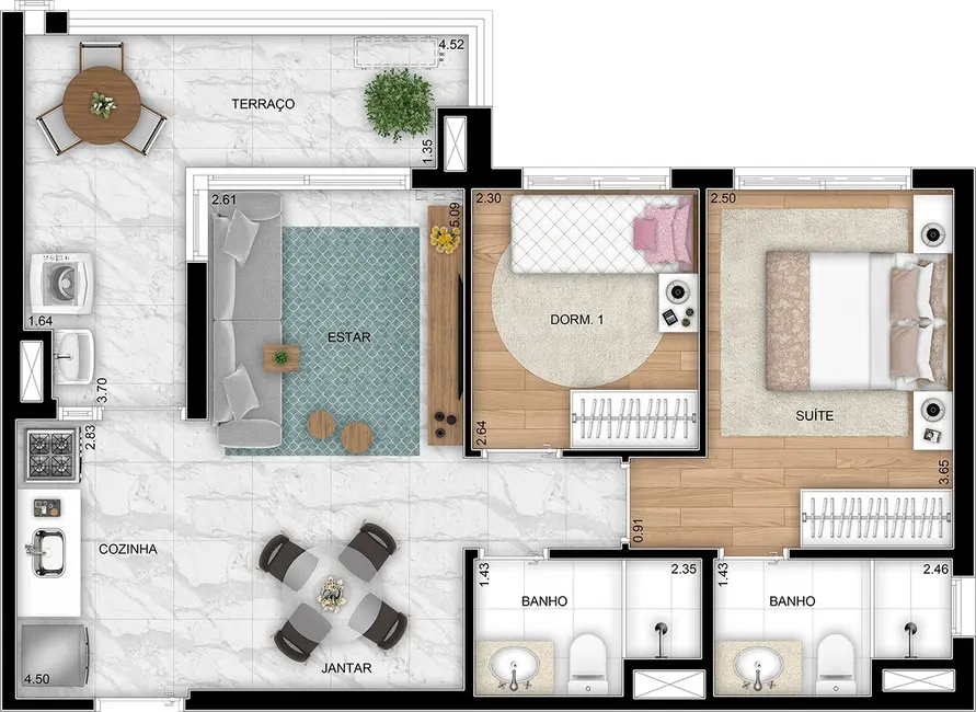 Apartamento com 2 quartos à venda, 60m2 em Vila Guarani (Z Sul), São Paulo - SP - imagem 2 Foto 2 de Apartamento com 2 quartos à venda, 60m2 em Vila Guarani (Z Sul), São Paulo - SP