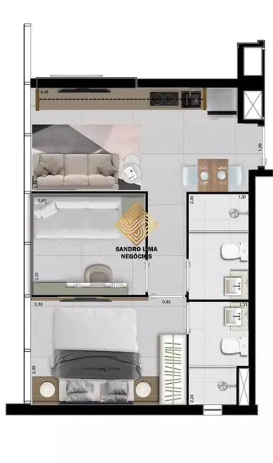 Foto 3 de Apartamento com 2 quartos à venda, 39m2 em Vila Pompéia, São Paulo - SP