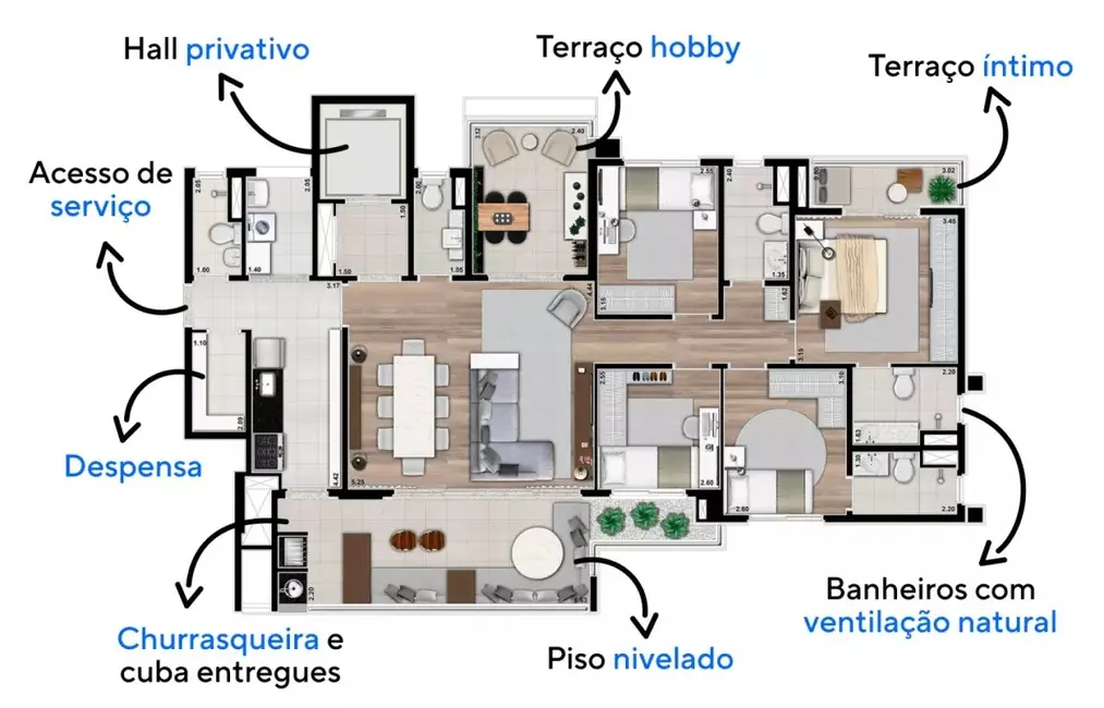 Apartamento com 4 quartos à venda, 147m2 em Perdizes, São Paulo - SP - imagem 3 Foto 3 de Apartamento com 4 quartos à venda, 147m2 em Perdizes, São Paulo - SP
