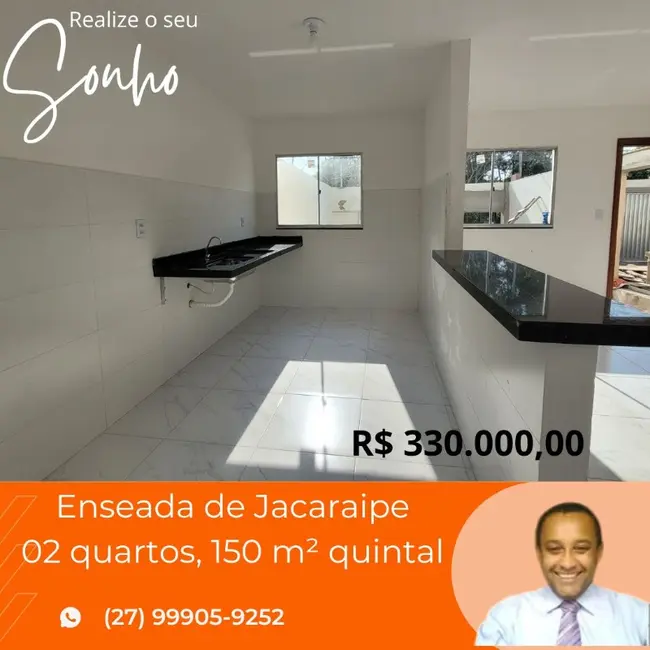 Foto 2 de Casa com 2 quartos à venda, 55m2 em Enseada de Jacaraípe, Serra - ES