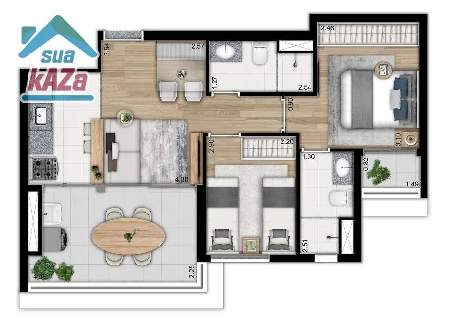 Foto 1 de Apartamento com 2 quartos à venda, 56m2 em Ipiranga, São Paulo - SP